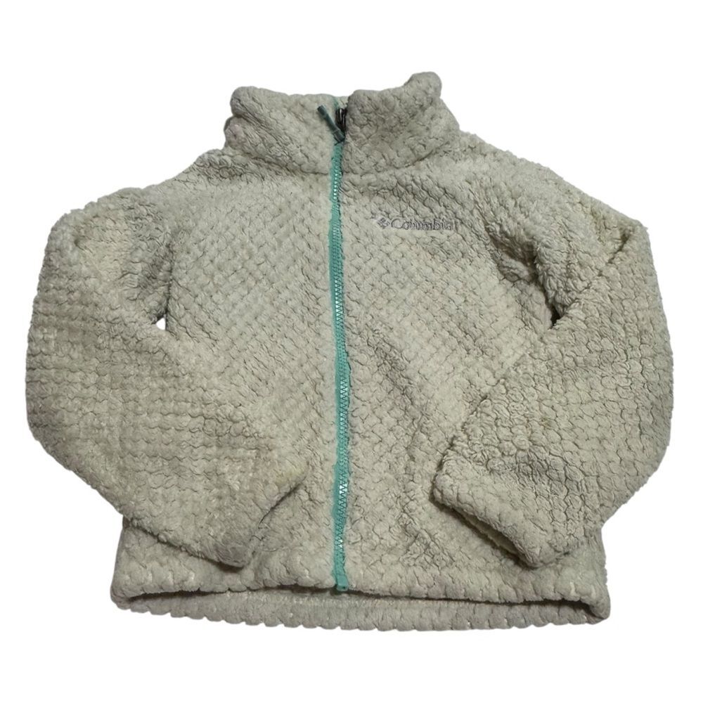 Columbia Fleece Full Zip White Casual Cold Weather Jacket